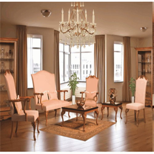 مبلمان کلاسیک 8 نفره مدل لومیر تمام پارچه فیلون