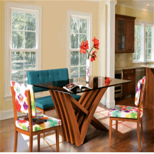 میز نهارخوری مدرن 8 نفره مدل ریکوپا تمام پارچه فیلون